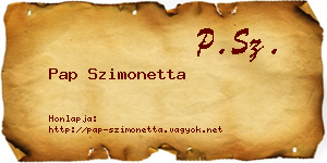 Pap Szimonetta névjegykártya