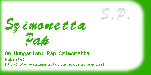 szimonetta pap business card